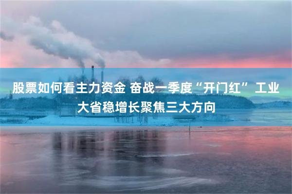 股票如何看主力资金 奋战一季度“开门红” 工业大省稳增长聚焦三大方向