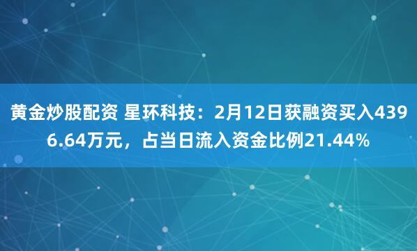 黄金炒股配资 星环科技：2月12日获融资买入4396.64万元，占当日流入资金比例21.44%