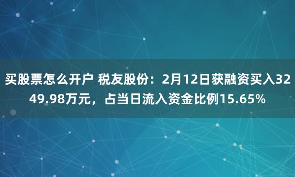 买股票怎么开户 税友股份：2月12日获融资买入3249.98万元，占当日流入资金比例15.65%