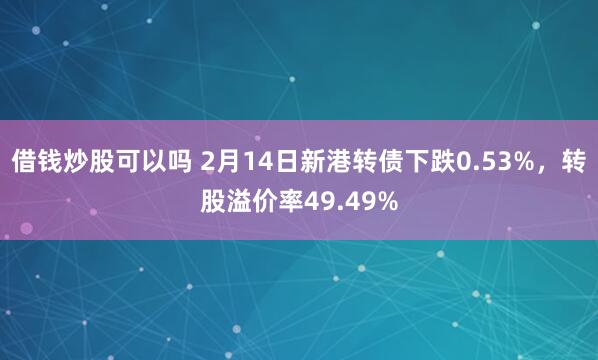 借钱炒股可以吗 2月14日新港转债下跌0.53%，转股溢价率49.49%