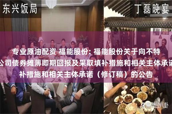 专业原油配资 福能股份: 福能股份关于向不特定对象发行可转换公司债券摊薄即期回报及采取填补措施和相关主体承诺（修订稿）的公告